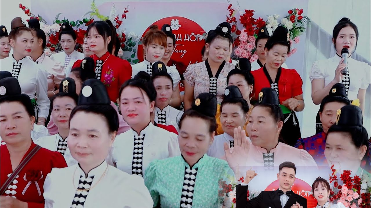 ВОСТОРЖЕННАЯ ВЕЧЕРИНКА НА СВАДЕБНОЙ ЦЕРЕМОНИИ ХАЙ ХУЙ ТУНГА И ХАЙ ЙЕН В ДЕРЕВНЕ НОNG HET, ОБЩИНА ...