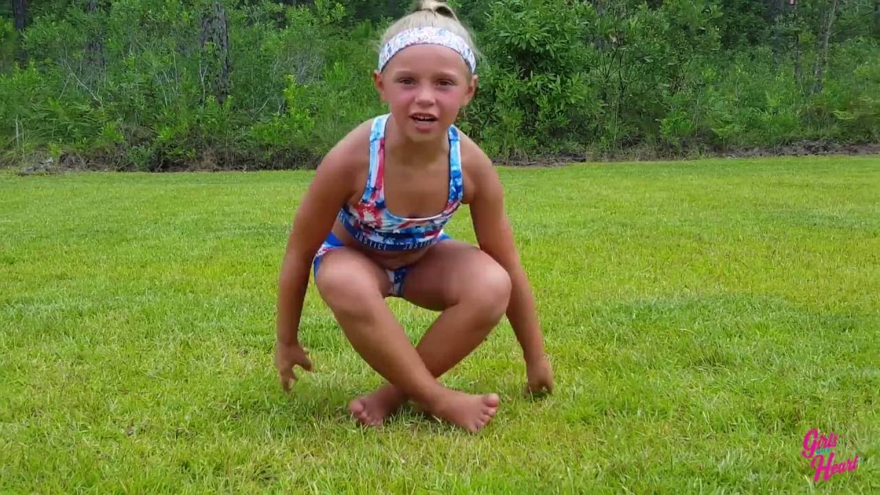 new skills academy international Girl with Heart Brynna Shows Off a Few Gymnastics Moves