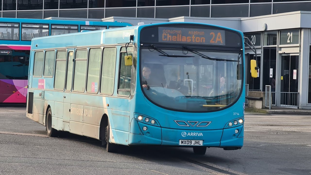*WHINY VOITH* Ride on Arriva Derby' VDL SB200 Wright Pulsar 2, 3714 (MX09 JHL) - Route X38