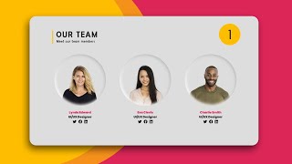 Our Team Section | Bootstrap and Neumorphism - part 1