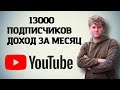 Заработок на YouTube c 13000 подписчиков! Сколько зарабатывают на Ютубе