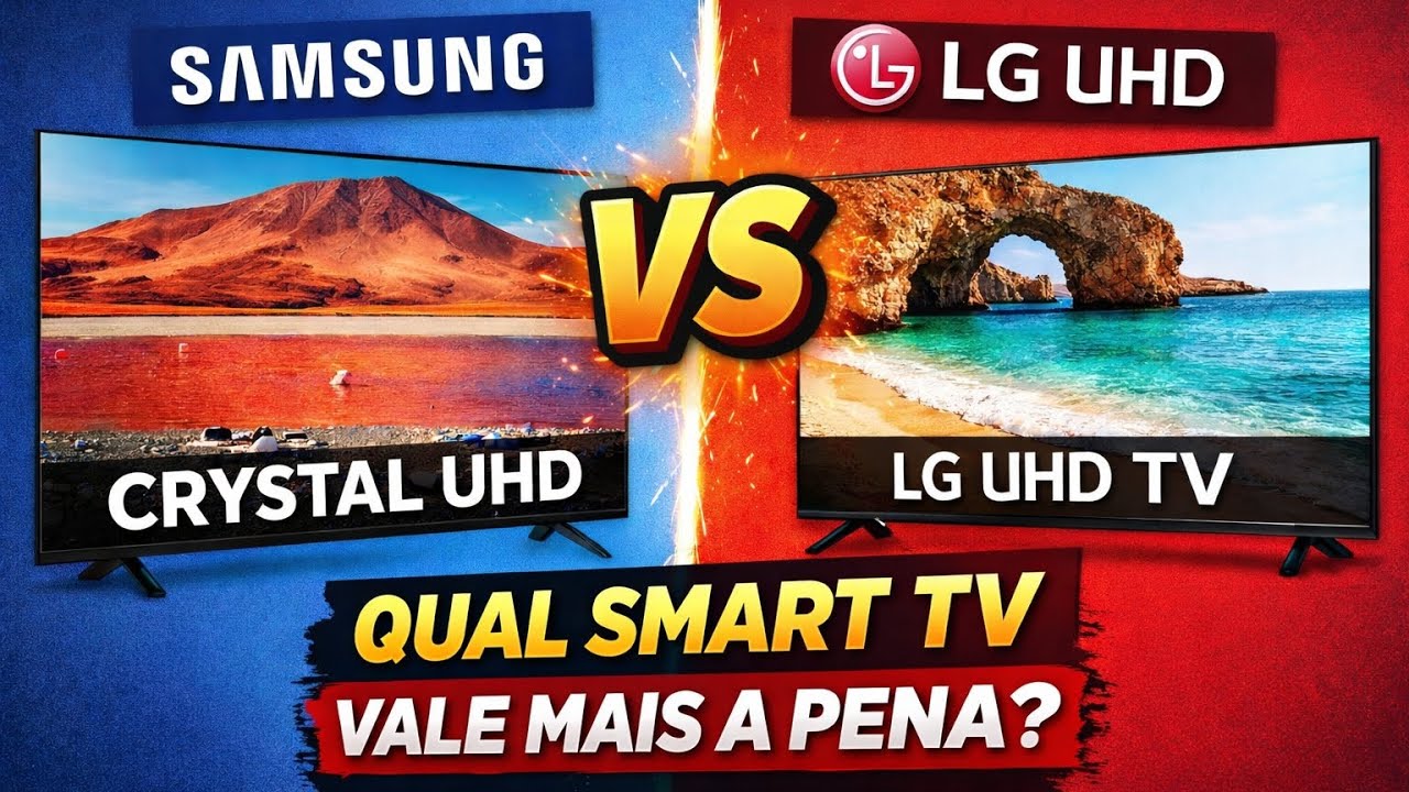 Samsung Crystal UHD vs LG UHD: Qual Smart TV Vale Mais a Pena em 2026? FALEI A VERDADE 