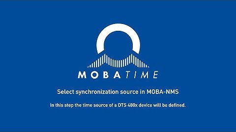 Select synchronization source in MOBA NMS