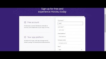 Heroku Account Sign Up
