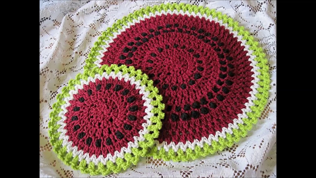 crochet round placemat YouTube