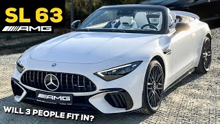 2023 MERCEDES AMG SL 63 WILL 3 People FIT IN?! FULL InDepth Review Exterior Interior V8 Sound