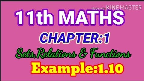 TN - 11th MATHS Chapter:1 ( Example : 1.10 )
