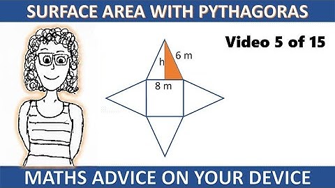 Pyramid Surface Area: Find Slant Height with Pythagorean Theorem (Episode 5/15)
