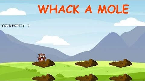 WHACK A MOLE GAME || USING HTML CSS AND JAVASCRIPT || WEB PROJECT || BEGINNER