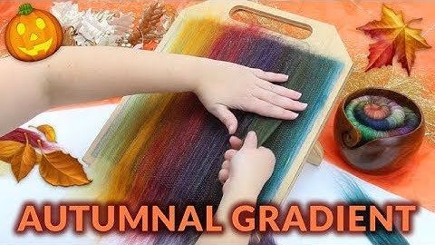 Satisfying Wool Blending | How to Make an Autumnal Gradient  Rolag on a Blending Board