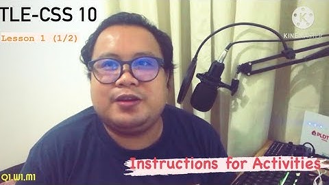 TLE-CSS 10 Lesson 1 (1/2)