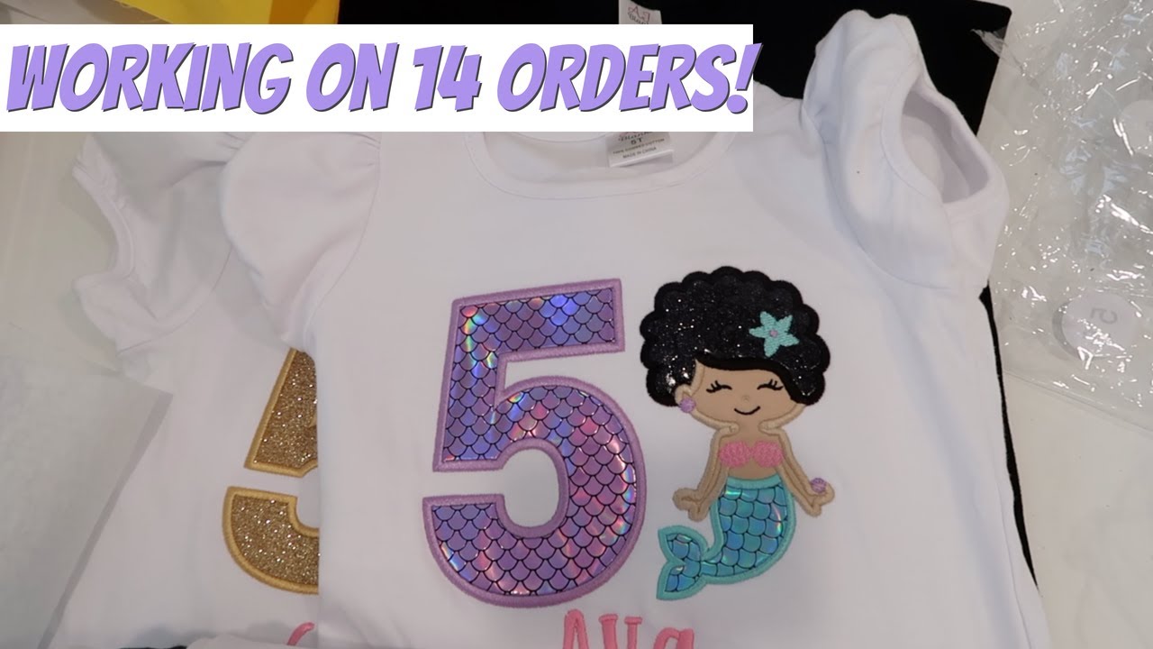 Running My ETSY SHOP! Day in the Life of an Etsy Shop owner. Embroidery ...