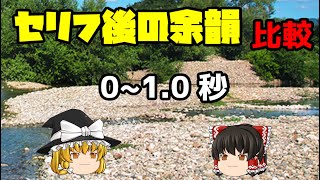 ゆっくりボイスにおける　セリフ後の余韻比較