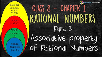 Associative Property of Rational Numbers Class 8