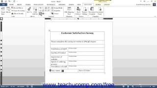 Famous Word 2013 Tutorial Repeating Section Content Control-2013 Only Microsoft Training Lesson 21.5 Wealth