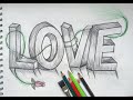 Realistic drawing of 3d love  pencilsketchbyrazaq