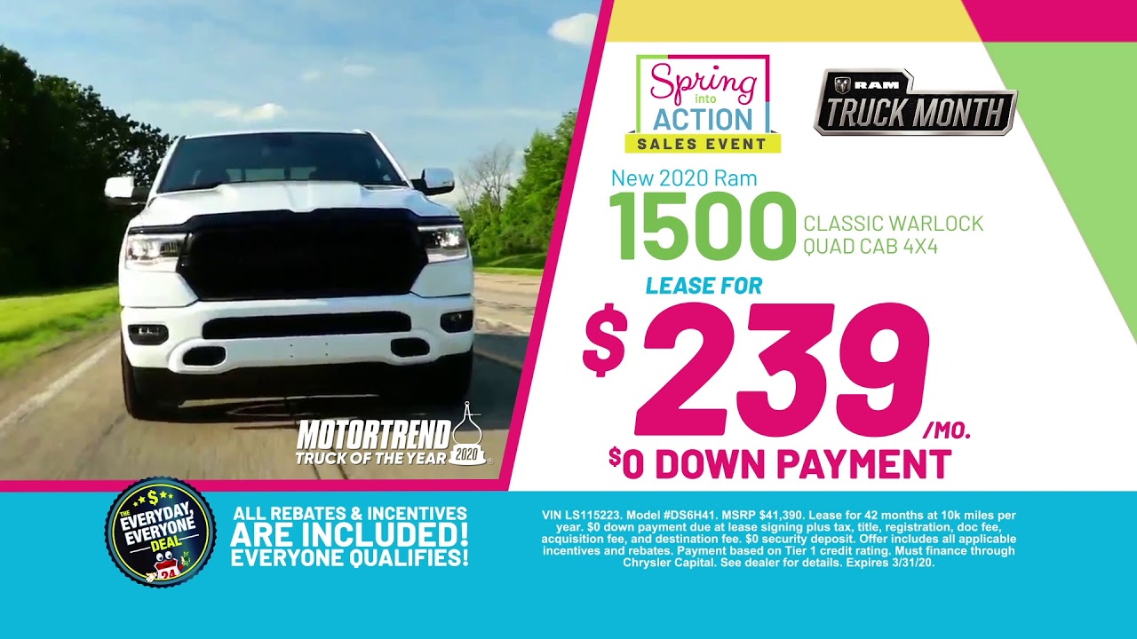 Lease a 2020 Ram 1500 | Spring into Action Sales Event | CJDR 24