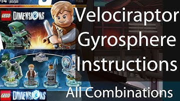 LEGO Dimensions: Jurassic World Velociraptor and Gyrosphere Instructions (All Combinations)
