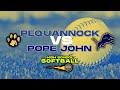 Girls Softball: Pequannock vs Pope John