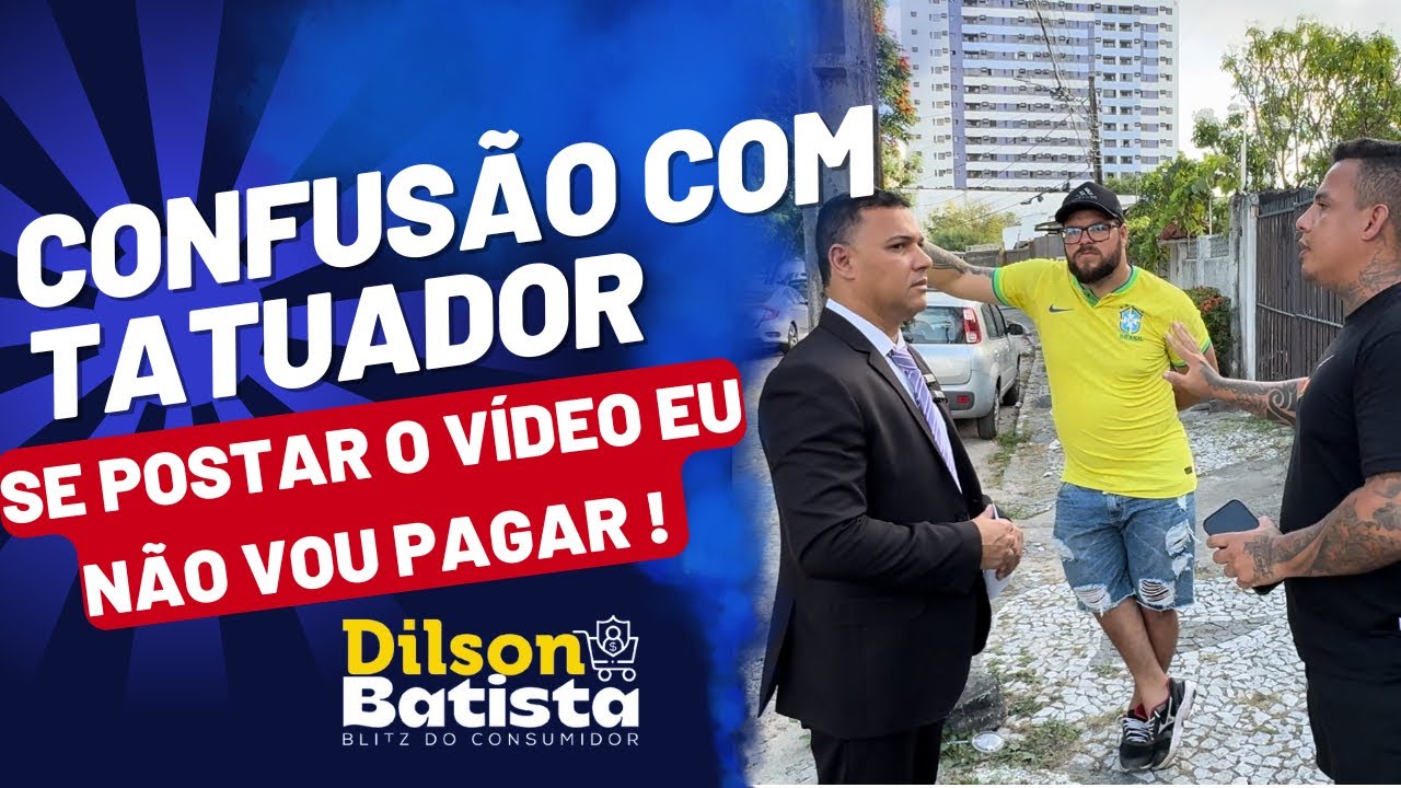 Tatuador ficou com o dinheiro do consumidor 1 ano e 6 meses sem fazer a tatuagem, clima esquentou.