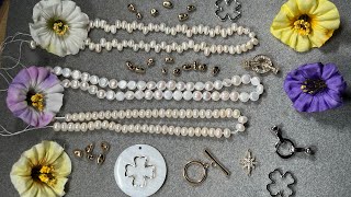 ЖЕМЧУЖНОЕ КОЛЬЕ -процесс сборки.#jewelry «переделка»#авторскиеукрашения