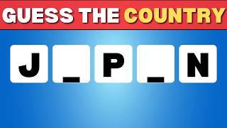 🌍 Guess the Country Without Vowels! | 50 Countries Quiz Challenge 🧠