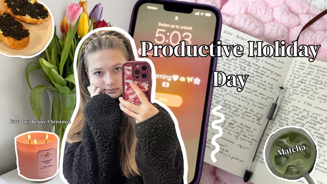 Как я сохраняю продуктивность во время праздников | уютный зимний день (видеоблог)