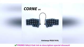 Corne V4 Split Keyboard Kit Mechanical Keyboards Support VIAL Wired RGB Custom Hot Swap Ergonomic Ga