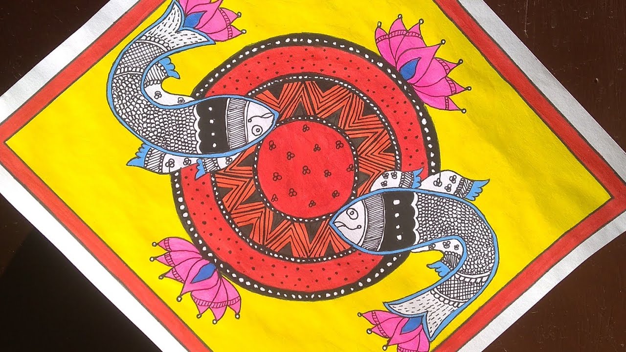 MADHUBANI PAINTING For Beginners How To Make Fish madhubani mithila madhubani-painting-for-beginners-how-to-make-fish-madhubani-mithila
