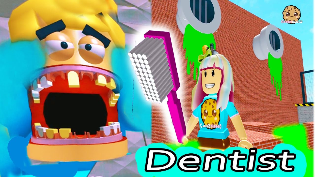 Dental Office Visit Jumping On Teeth Roblox Video Game Play Escape The Dentist Obby Youtube - cookieswirlc roblox videos elevator