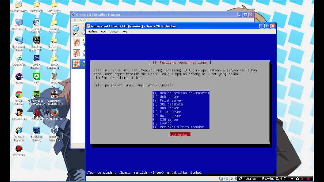 Instal Debian Berbasis GUI dengan VirtualBox - YouTube