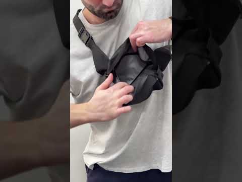 Бананка через плече \ поясна сумка \ сумка-бананка ручної роботи "The North Face" чорна, видео 1