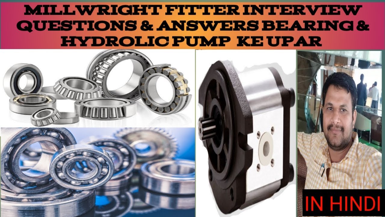 #Millwright fitter interview questions in Hindi ||Bearing& Hydraulic ...