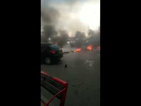 جاده ساوه فرمانداری بهارستان شلیک با تیر جنگی به مردم