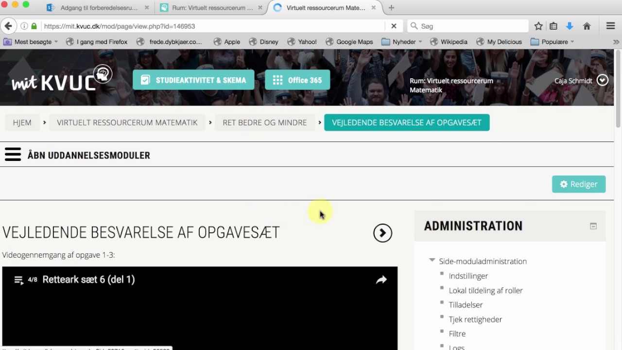 Moodle opgave med besvarelse YouTube