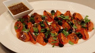 Easy Recipe｜ Black Olive & Parsley Roasted Tomatoes ｜Flavorful Delight