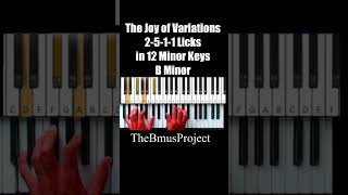 2-5-1-1 Licks - in B minor from The Joy of Variations collection #jazzpiano #pianotutorial #jazzhop