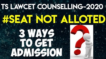 Seat Not Alloted in Phase 2 | What To Do? | By Krishna