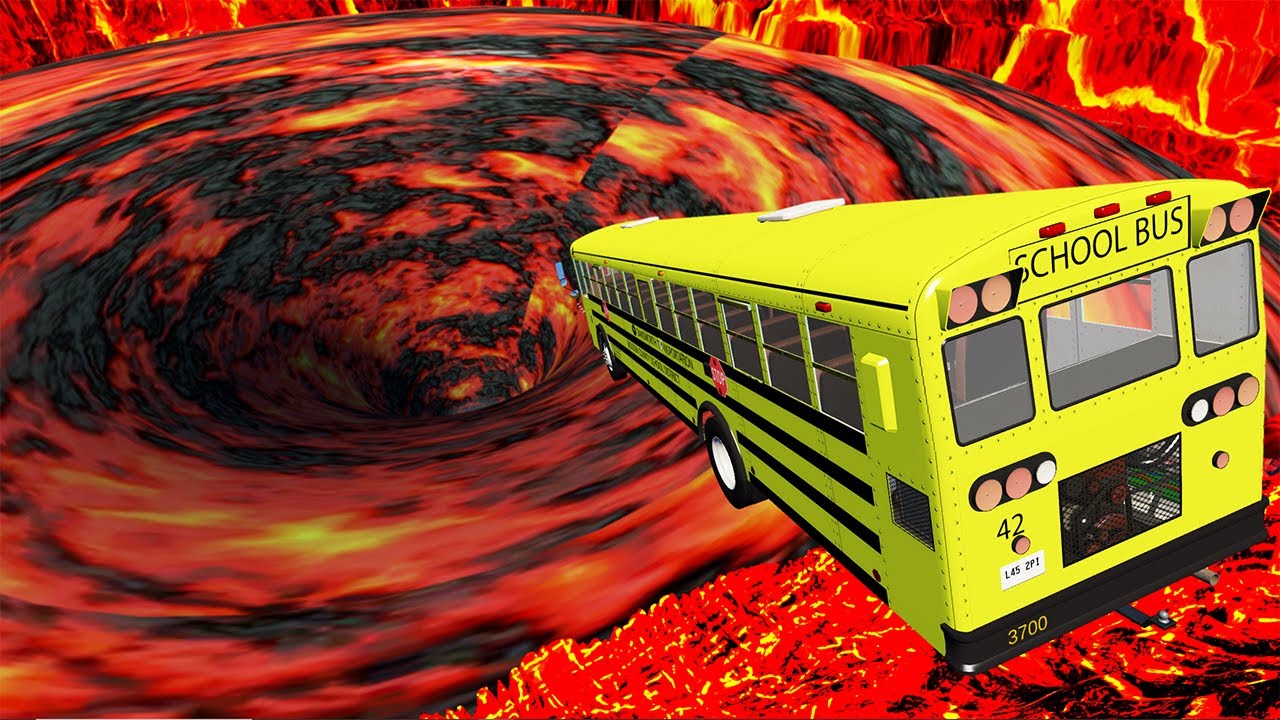 Car Jumping Into Lava Vortex BeamNG.Drive YouTube