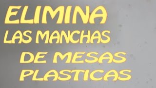 Blanquear y quitar manchas de moho y suciedad en mesas de plástico de terraza