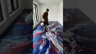 Red blue white Luxurious bedroom with royal epoxyflooring 😍🔥 #epoxy #epoxyfloor #floor #resinfloor