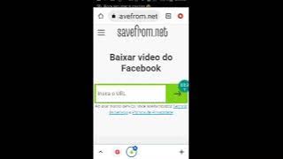 CÓMO BAIXAR VÍDEOS DE FACEBOOK NO Savefrom.net