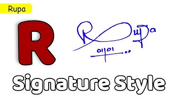 ✅ Rupa Name Signature Style | R Signature Style | Signature Style of My Name Rupa