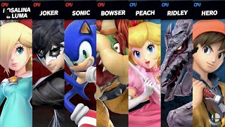 Super Smash Bros. Ultimate - Alyssa Newman(My Real Name) Vs. Peach, Ridley, and Eight
