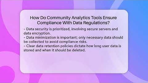 How Do Community Analytics Tools Ensure Compliance With Data Regulations? - Everyday-Networking