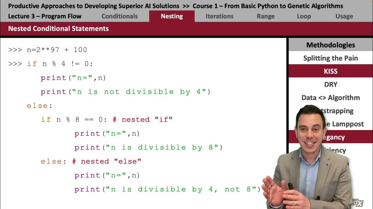 From Basic Python to Genetic Algorithms \ L03: Program Flow - YouTube