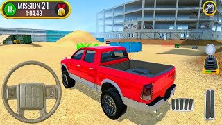 Construction Site Truck Driver #1 Red Pick Up Driving! Android gameplay screenshot 5