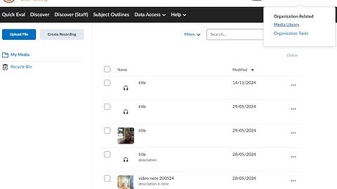 Brightspace Media Library Tool