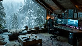 Deep Work Winter | Snowy Cabin Focus for Bill Gates Think Week Productivity