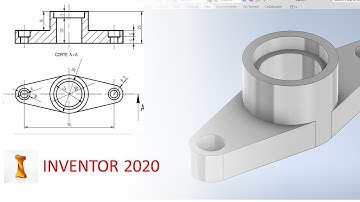 Tutorial Autodesk Inventor 2020 Ejercicio 4 pieza mecánica CAD